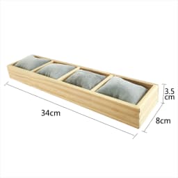 Solid Wood Three-Tiered Tray Bracelet Watch Necklace Pearl Bracelet Pillow Tray Jewelry Storage Rack