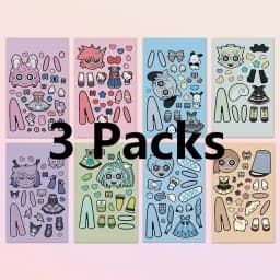 8/16/24sheets Cute Sprunkie Stickers Make Your Own Sprunkie Sticker Make A Face Stickers Kids Game Cartoon DIY Party Supplies