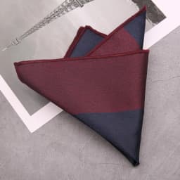 23CM Men Silk Pocket Square Brown Red Striped Handkerchief Business Soft Hanky Wedding Party Suit Accessories Cravat Chest Towel
