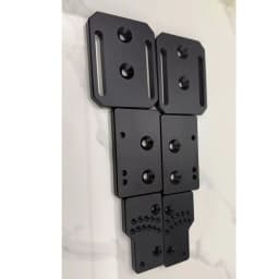 Racing Simulator Base Sinking Installation Plate CNC Full Aluminum Alloy Side Mounting Plate 10mm Thick For SIMAGIC Moza Base