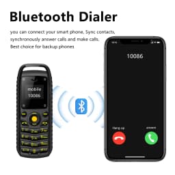 SERVO B25 Mini Feature Mobile Phone Bluetooth Dialing Blacklist Smallest Backup 2 SIM Super Small Cell Phone Wear Around Ears