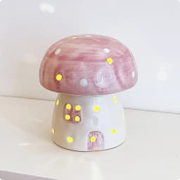 Creative Mushroom Small Night Lamp Bedside Light Home Decoration Ceramic Cute Mushroom Night Light Birthday Gift