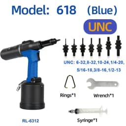 Lightweight Pneumatic Riveter Automatic Rivet Nut Gun M3 to M12 Hydraulic Industrial Quick Riveting Tool Upgraded RL-6312/RL-618