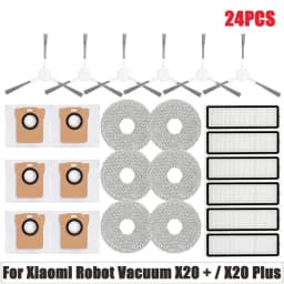 For Xiaomi Robot Vacuum X20 Plus Parts Main Side Brush Hepa Filter Mop Cloth Dust Bag Replacement Accessories
