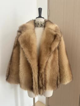 Brown Stripes Gradient Premium Faux Fox Fur Coat Women’s Fashion Iconic Plush Outwear High Street Vintage Cozy Everyday Outfit