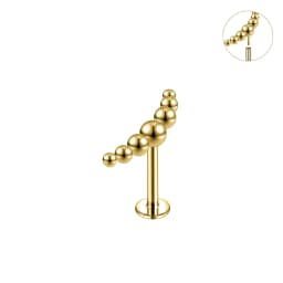 ZS 1PC 16G Rose Gold Plated Helix Piercing Earring Zircon Lip Stud Star Moon Labret Piercing Jewelry Crystal Lip Body Jewelry