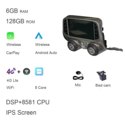 7" QLED Carplay Auto Android 12 8G+256G Car DVD Player GPS Map WIFI Bluetooth Radio navigation For Chevrolet Camaro 2010-2015