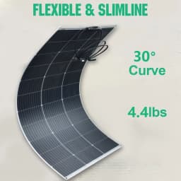 2PCS 125W Flexible Solar Panel 12V Battery Solar Panel, Suitable for Camping RV, Yacht, Outdoor Portable Monocrystalline Solar Panel,