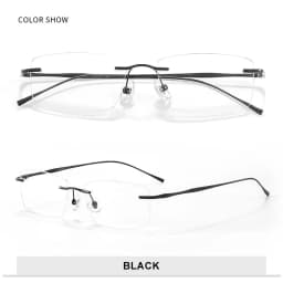 VICKY New Ultra-light Titanium Reading Eyeglass Frames Men Fashion Simple Rimless Myopia Glasses Customized Prescription Glasses
