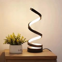 LED Night Light Modern Dimmable Spiral Table Lamp Bedroom Bedside Lamps Night Lights for Living Room Office Nightstand Bookshelf