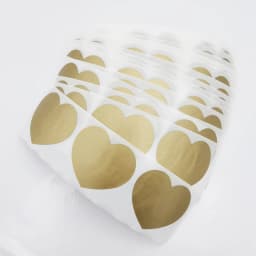 150pcs Pack 30x35mm SCRATCH OFF Sticker Label Heart Silver/Rose/Gold Adhesive DIY Manual Hand Made Stripe Card Film