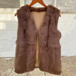 Fancy Rani Real Rabbit Fur Vest Natural Jacket For Women Fashion Leather Autumn Winter Spring Outwear High Quality