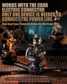 ROKR 3D Puzzle Toys - Steam Engine Mechanical Model Building Kit with Lights & Motion for Desk Decor DIY Toys for Adults & STEM Enthusiasts Birthday Gift