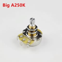 (Made in Korea) Alpha Brass Shaft Potentiometer(POT) For Electric Guitar Bass A250K/B250K/A500K/B500K