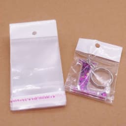 100pcs Transparent Self Sealing Adhesive OPP Plastic Bags with Hang Hole for Jewelry Gift Packing Retail Display Packaging Bag