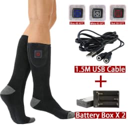 Winter Electric Heated Socks Men's Women's Thermal Heating Thermosocks Foot Warmer Socks Trekking Ski Cycling Outdoor Warm Socks