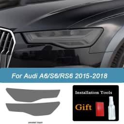 2pcs Black TPU Car Headlight Protector Film Sticker for Audi A4 8V A3 B8 B9 A5 A6 C8 A7 A8 D4 TT E-tron R8
