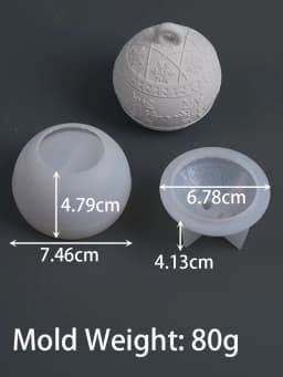 Round Christmas Jar Silicone Mold DIY Handmade Relief Berry Snowflake Scented Candle Jar Gift Box Plaster Craft Mold Home Decor