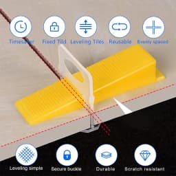 100-1500Pcs Tile Leveling System Clips Tile Spacers Laying Level Spacers Clips 0.35/0.5/1/1.5/2/2.5/3mm Construction Tools