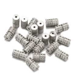 20pcs 12x4mm Brass Screw Clasps Barrel Clasps Cord End Caps Jewelry End Tips Connectors for Bracelet Necklace Making Accessories