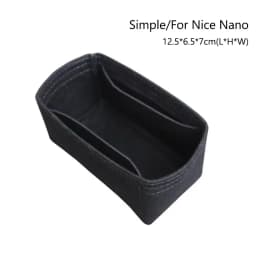 Durable Felt Handbag Insert Bag Storage Organization Purse Liner Bag Support Portable Internal Bag for For LV Nice Nano/Mini/BB