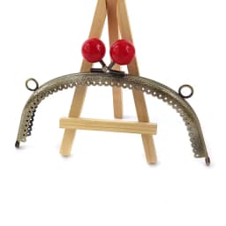 5Pcs Deepeel 16.5cm Colored Bead Metal Bag Handle DIY Handmade Sewing Brackets Kiss Clasp Purse Frame Handles for Making Bags