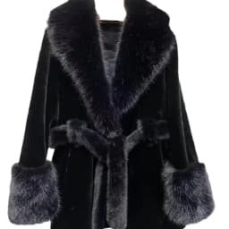 Luxury High Quality New Large Fur Collar Fur Coat Belt Slim Jacket Women Winter Warm Eco-Friendly Mink Fox Fur Coat Premium Tops