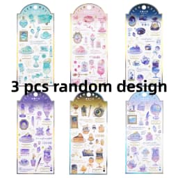 3 pcs/6 pcs Wonderful Starry Sky Time Gilding Stickers Scrapbooking Diy Journal Stationery Sticker Deco School Supplies Gift