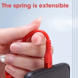 Spiral Stretchable USB C Data Cable 5A Fast Charging Cord for Xiaomi Samsung Huawei Type C Scalable Spring Coiled Charge Wire