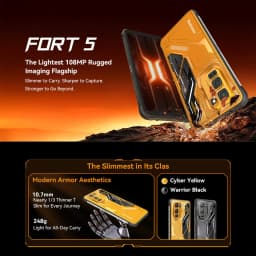 Blackview FORT 5 Rugged Phone 12GB+256GB 6.78'' Android 16 Helio G100 108MP Camera 5000mAh NFC 4G Smartphone