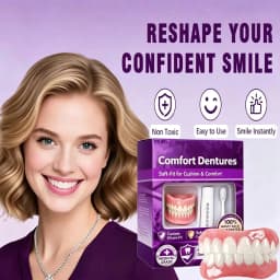 Adult Full Set Silicone Dentures Natural Upper Lower False Teeth Soft Comfort Fit Instant Smile Oral Cosmetic Accessories 2026
