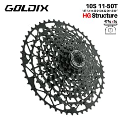 GOLDIX 10 speed cassette 11 40 42 46 48 50 10-speed mtb cassette for Shimano HG structure Ultralight hollow bike cassette