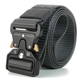 Red Ears Plastic Buckle Tactical Belt Men'S Multifunctional Military Fan Canvas Belt Outdoor Faux Nylon Training Waist Belt