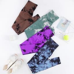 Tie Dye Seamless High Waisted Workout Leggings For Women Scrunch Butt Lifting Yoga Gym Athletic Pants