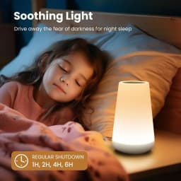 13 RGB Colors LED Night Light for Children Baby Bedroom Decoration Dimmable Touch Lamp Portable Rechargeable Bedside Table Lamp