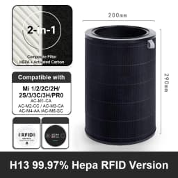 For Xiaomi Hepa Filter M8R-FLH Activated Carbon Filter for Xiaomi Air Purifier 2S/2C/2H/3C/3H/Pro Xiaomi Air Purifier 2S Filter