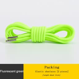 Round Elastic Shoelaces for Sneakers Metal Head Shoe Laces Outdoor Leisure Shoelace for Women Man Shoestrings Accessories 1 Pair