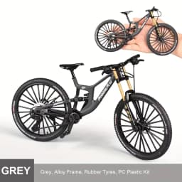 1:6 Scale Alloy Mountain Bike Model Realistic Gear Toy with Front & Rear Shock Absorbers for Bicycle Enthusiasts