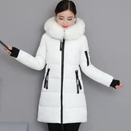 Parkas Women 2026 Winter Jacket Coat High Quality Hooded Fur Collar Outwear Female Parka Thick Cotton Padded Female Overcoat