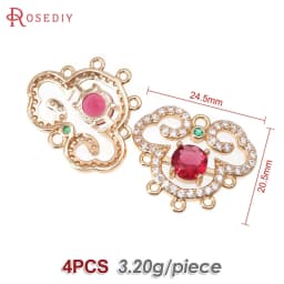 High Quality 18K Gold Color Brass and Zircon More Style Earrings Connect Charms Pendants Jewelry Making Diy Findings Accessories