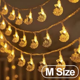 1-10M Led String Lights Moon Star Lamp Eid Moon Star Decoration Hanging String Light Luminous Star Moon Ramadan Home Decoration