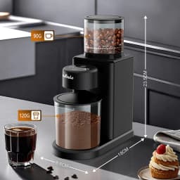 Electric Conical Burr Grinder Coffee Bean Grinder with 25 Grind Setting for French Espresso Touchscreen Dual Modes Grinding