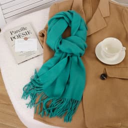 70Color Solid Winter Women Scarf Warm Thicken Cashmere Shawl Outdoor Tassels Pashmina Lady Wrap Windproof Scarves Fashion Luxury