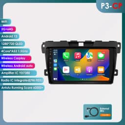 Hizpo 2 DIN Android 14 Auto Radio For Mazda CX-7 CX7 2008 - 2015 Carplay 4G Car Multimedia GPS 2DIN Autoradio Octa Core Navi DSP
