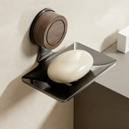 Suction Cup Soap Dish with Drain Holes, Wall-Mounted Metal Soap Tray for Bathroom and Kitchen, Rust-Proof, Easy to Install