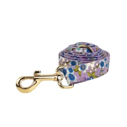 Adjustable Dog Harness Printed Purple Soft Cotton Personalized Dog Collar Leashes Harness Bow Set Dog Accessories Flowers 03