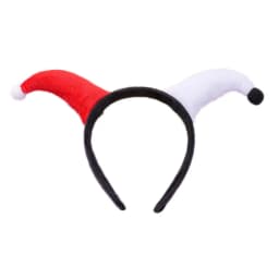 Cute Two-color Clown Headband Exaggerated Costume Accessories Halloween Devil Horn Headpiece Joker Headwear Halloween Party