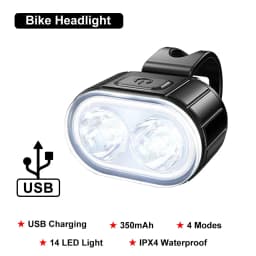 Front Rear Bike Lights Rechargeable Bicycle Cycling USB Flashlight for Bicycle Lighting Front/Rear/Set Bike Accessories