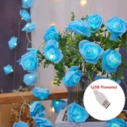 5V USB Battery Rose Flower LED String Light Red Pink Warm Blue RGB Wedding Christmas Party Decoration 1.5M 3M 6M 10M Fairy Light