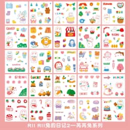 25/100 Pcs Cartoon Cute Sticker Pack Handbook Material Sticker Waterproof Handbook Sticker